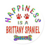 Brittany Spaniel Happiness stickers