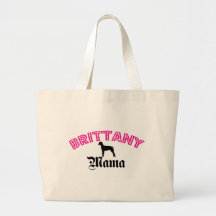 Brittany Spaniel Mama Canvas Bags