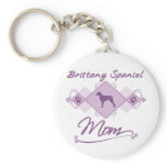Brittany Spaniel Mom Key Chain