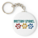 BRITTANY SPANIEL MOM Paw Print 1 keychains