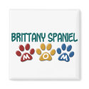 BRITTANY SPANIEL MOM Paw Print 1 magnets