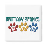 BRITTANY SPANIEL MOM Paw Print 1 magnets