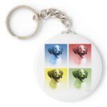 Brittany Spaniel Pop Art keychains