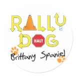 Brittany Spaniel Rally Dog stickers