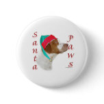 Brittany Spaniel Santa Paws buttons