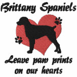 Brittany Spaniels Leave Paw Prints embroidered shirts
