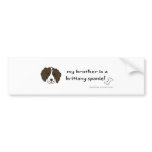 BrittanySpanielBrotherBrown bumper stickers