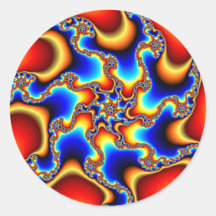 Brittle - Fractal Round Sticker