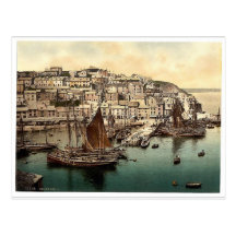 Brixham, England vintage Photochrom Postcards