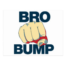 Bro Bump Funny mens Postcard