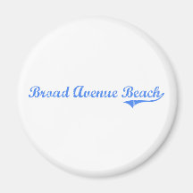 Broad Avenue Beach Florida Classic Design Magnets