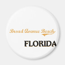 Broad Avenue Beach Florida Classic Fridge Magnets