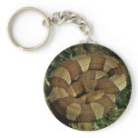 broad-banded copperhead snake keychain