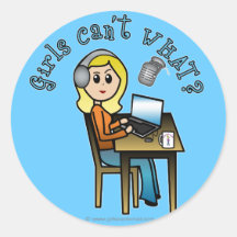 Broadcaster (Blonde) Stickers