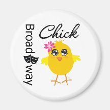 Broadway Chick Refrigerator Magnets