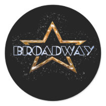 Broadway Star Round Sticker