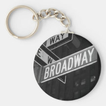 Broadway Street Sign Keychains