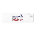 Broadway vs Broad St bumper stickers