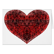 Brocade Heart Greeting Cards