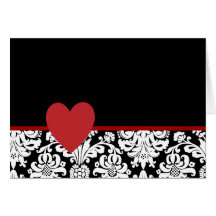 Brocade Valentine Greeting Cards