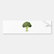 Broccoli illustration bumper sticker