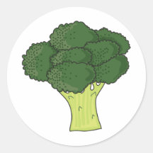 Brocolli Round Stickers