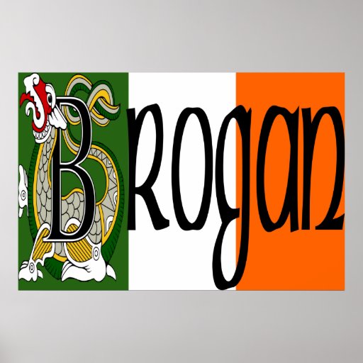 Brogan Celtic Dragon Poster Print