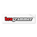 BROGRAMMER bumper stickers