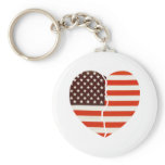 Broken American Heart Keychains