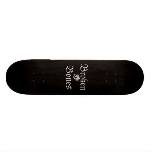 Broken Bones Black Shape Logo Skate