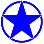 Broken Circle Star Blue photo sculptures