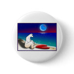 Broken heart and Polar bear Valentine buttons