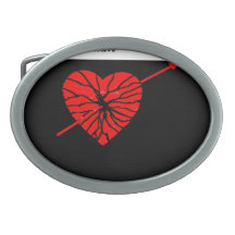 broken heart belt buckles