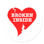 Broken Heart Inside stickers