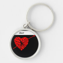 broken heart key chain