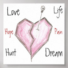 Broken Heart-Love Canvas Print