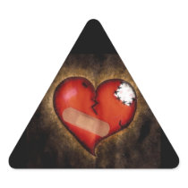 Broken Heart/Mending Heart-triangle sticker