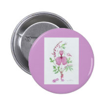Broken heart pinback button