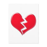 Broken heart postcards