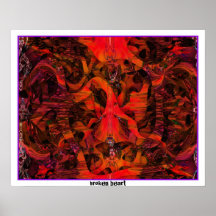 broken heart print