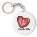 broken heart, rejection hurts keychains