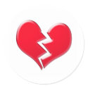 Broken heart stickers
