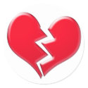 Broken heart stickers