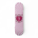 Broken Heart & Tribal Artwork: Pink: Skateboard