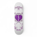 Broken Heart & Tribal Artwork: Purple: Skateboard
