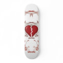 Broken Heart / Tribal Artwork (red) Skateboard