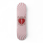 Broken Heart & Tribal Artwork: Red: Skateboard