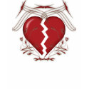Broken Heart & Tribal Artwork: White T-Shirt