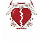 Broken Heart & Tribal Artwork: White T-Shirt