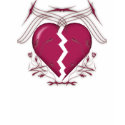 Broken Heart & Tribal Artwork: White T-Shirt